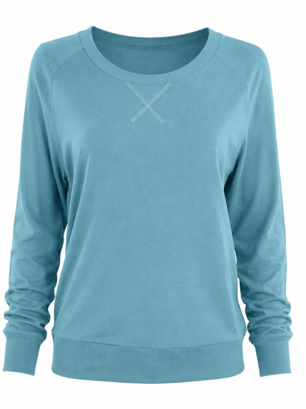 NWT Poof Apparel Women's Blue Basic Long Sleeve Size Small